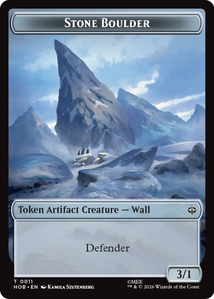 Stone Boulder // Bear Double-Sided Token [The Hobbit Tokens] | Magic Magpie