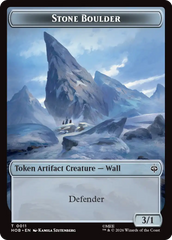 Stone Boulder // Bear Double-Sided Token [The Hobbit Tokens] | Magic Magpie
