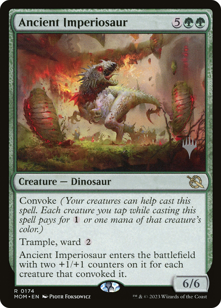 Ancient Imperiosaur (Promo Pack) [March of the Machine Promos] | Magic Magpie