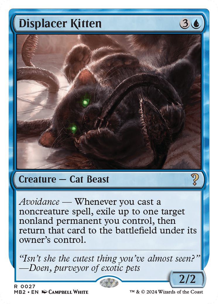 Displacer Kitten (White Border) [Mystery Booster 2] | Magic Magpie