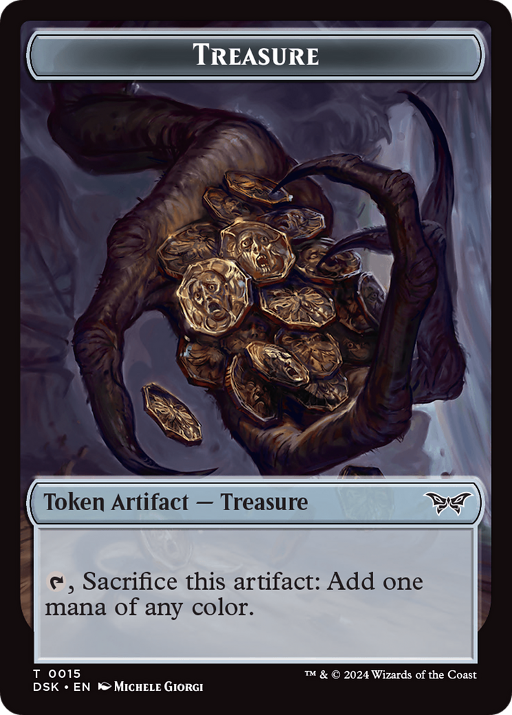 Treasure // Copy Double-Sided Token [Duskmourn: House of Horror Tokens] | Magic Magpie