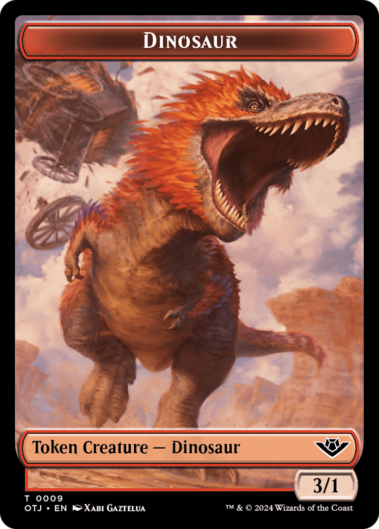 Dinosaur Token [Outlaws of Thunder Junction Tokens] | Magic Magpie