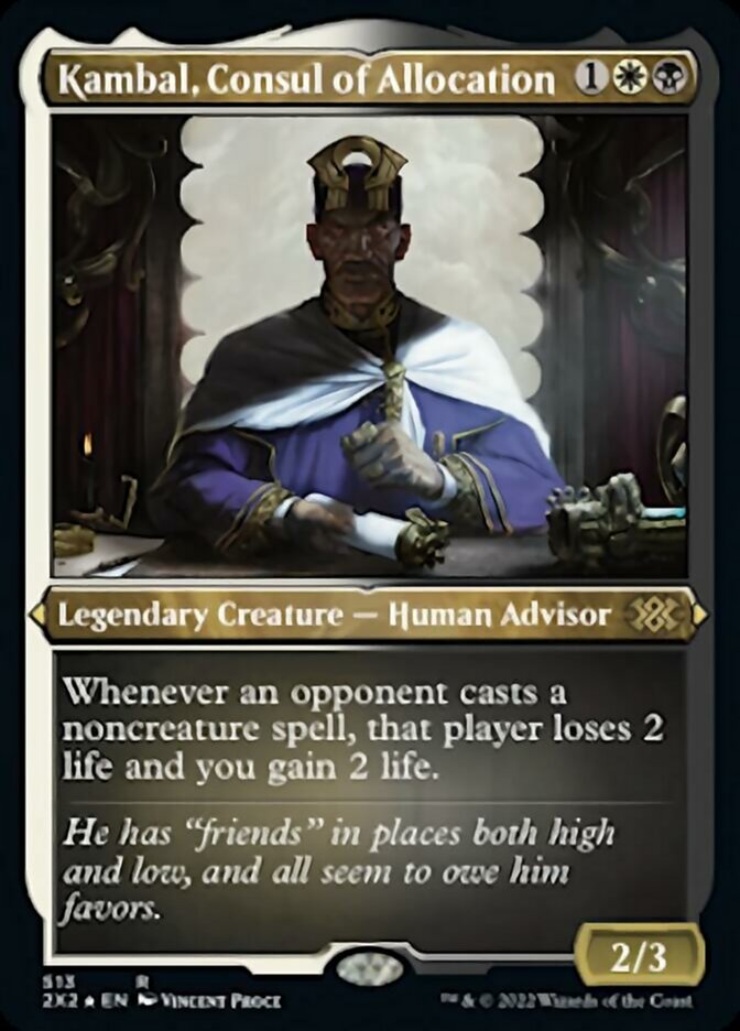Kambal, Consul of Allocation (Foil Etched) [Double Masters 2022] | Magic Magpie