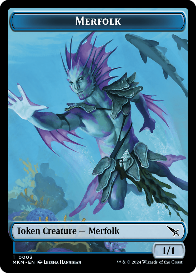 Thopter (0020) // Merfolk Double-Sided Token [Murders at Karlov Manor Tokens] | Magic Magpie