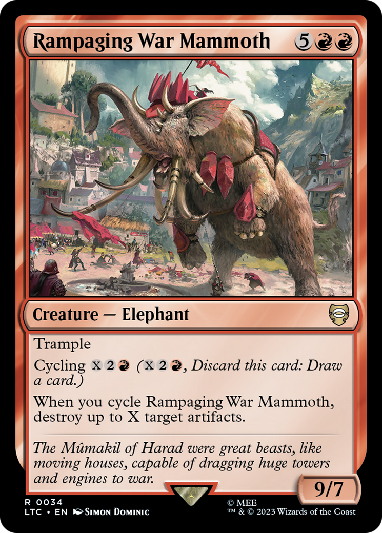 Rampaging War Mammoth [The Lord of the Rings: Tales of Middle-Earth Commander] | Magic Magpie