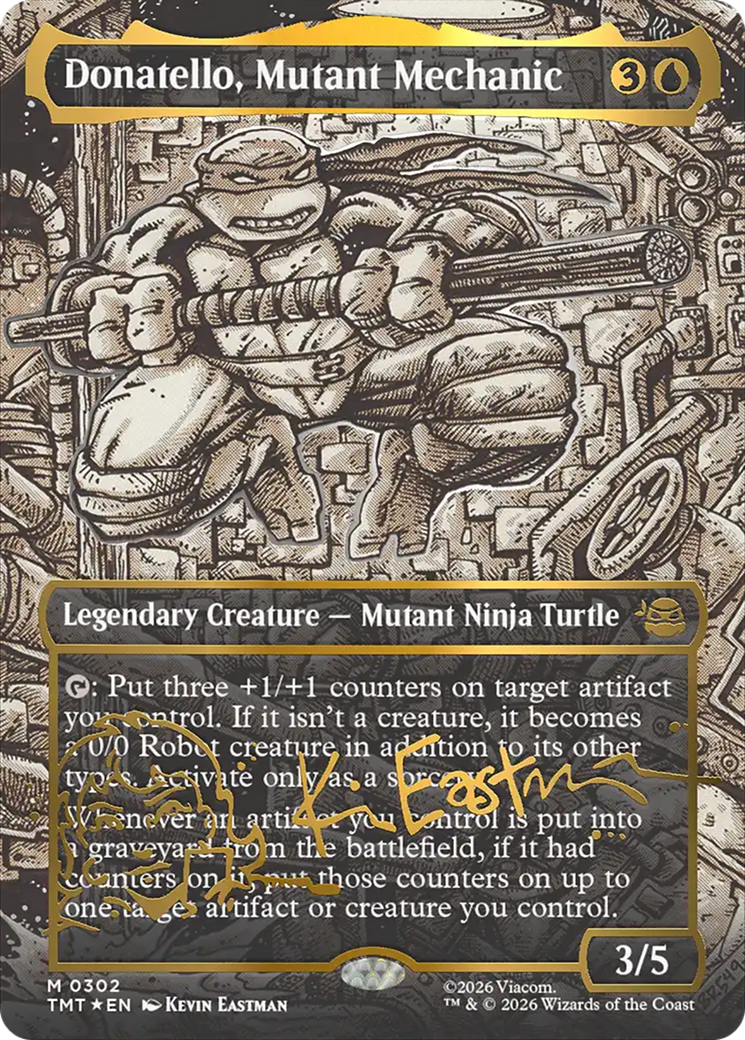 Donatello, Mutant Mechanic (Borderless) (Gold-Stamped Signature) [Teenage Mutant Ninja Turtles] | Magic Magpie