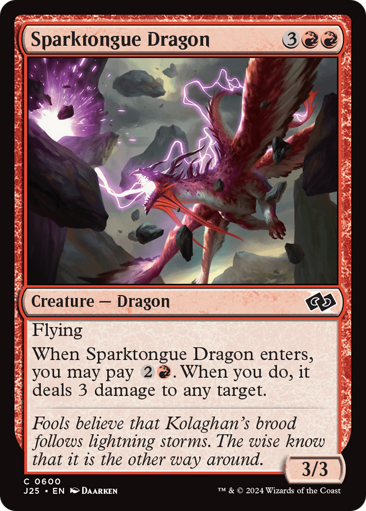 Sparktongue Dragon [Foundations Jumpstart] | Magic Magpie