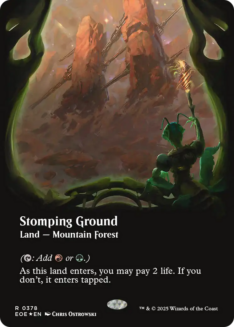 Stomping Ground (Borderless) (Galaxy Foil) [Edge of Eternities] | Magic Magpie