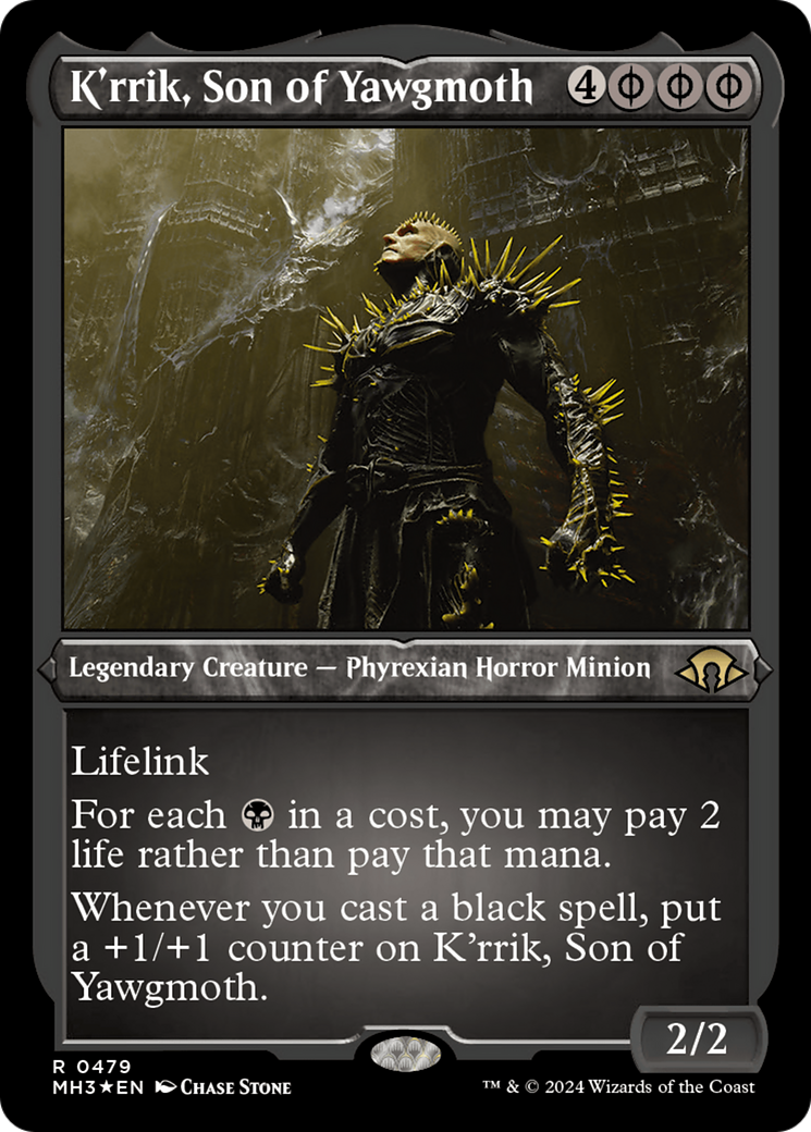 K'rrik, Son of Yawgmoth (Foil Etched) [Modern Horizons 3] | Magic Magpie