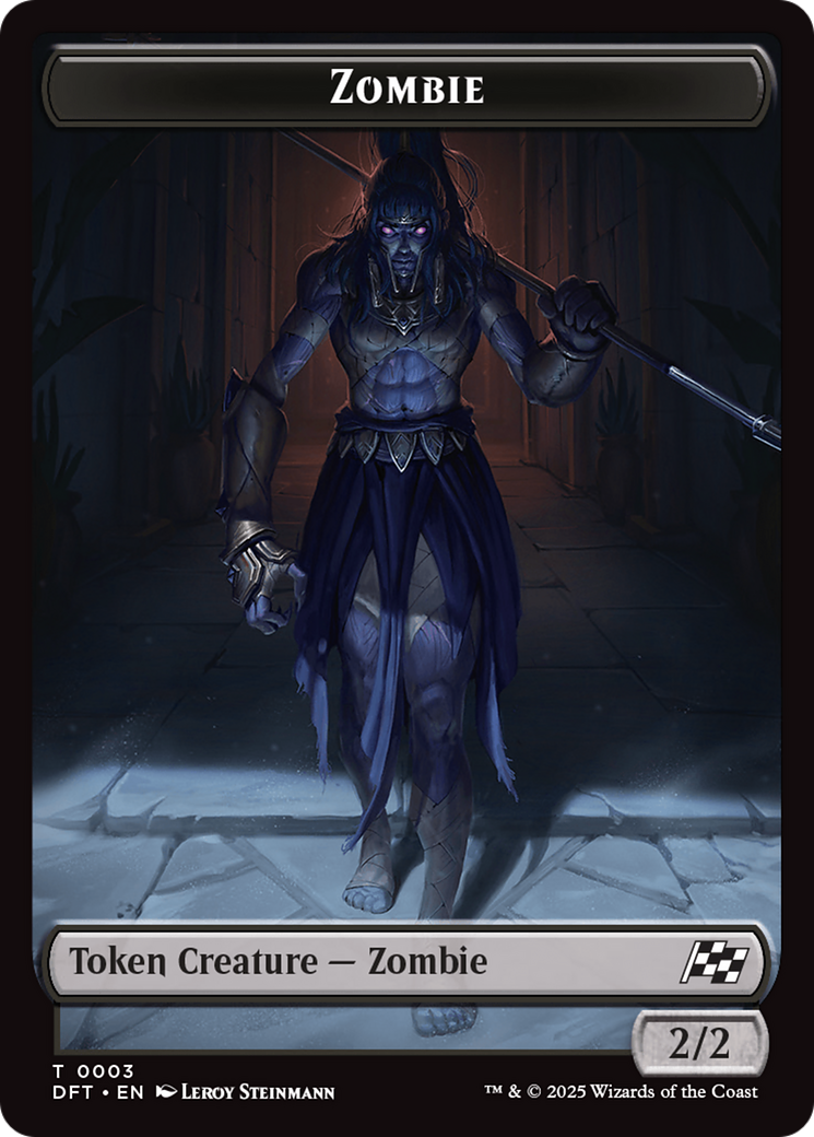 Zombie Army // Zombie Warrior Double-Sided Token [Aetherdrift Tokens] | Magic Magpie