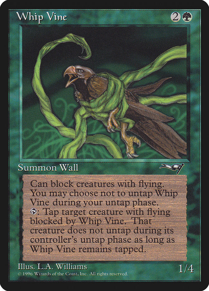Whip Vine (Holding Bird) [Alliances] | Magic Magpie