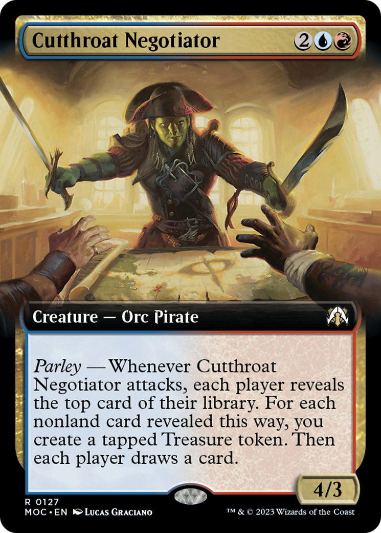 Cutthroat Negotiator (Extended Art) [March of the Machine Commander] | Magic Magpie