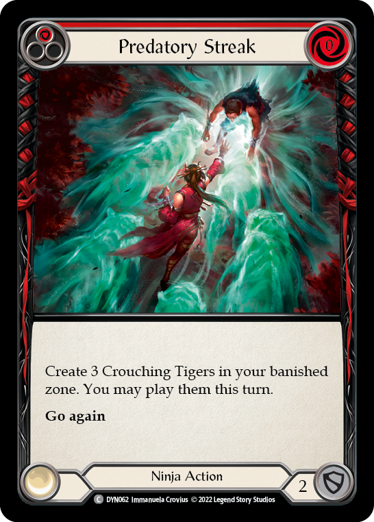 Predatory Streak (Red) [DYN062] (Dynasty)  Rainbow Foil | Magic Magpie