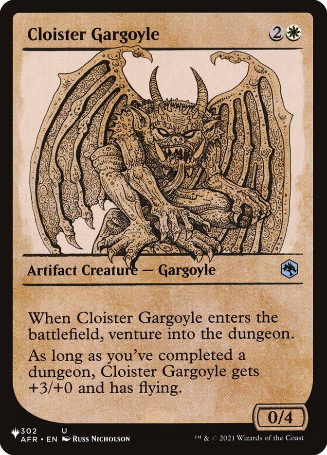Cloister Gargoyle (Showcase) [The List] | Magic Magpie