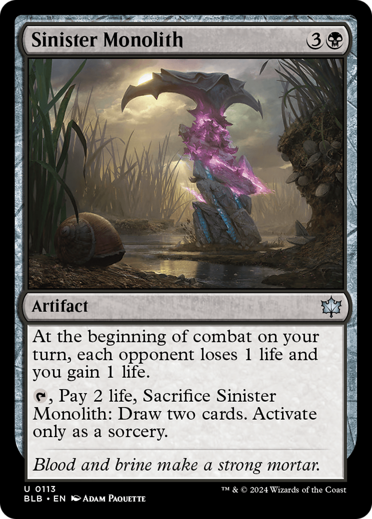 Sinister Monolith [Bloomburrow] | Magic Magpie