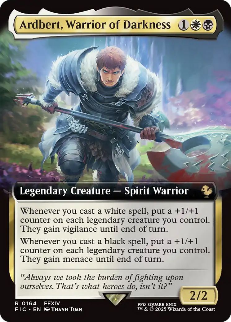 Ardbert, Warrior of Darkness (Extended Art) [FINAL FANTASY Commander] | Magic Magpie