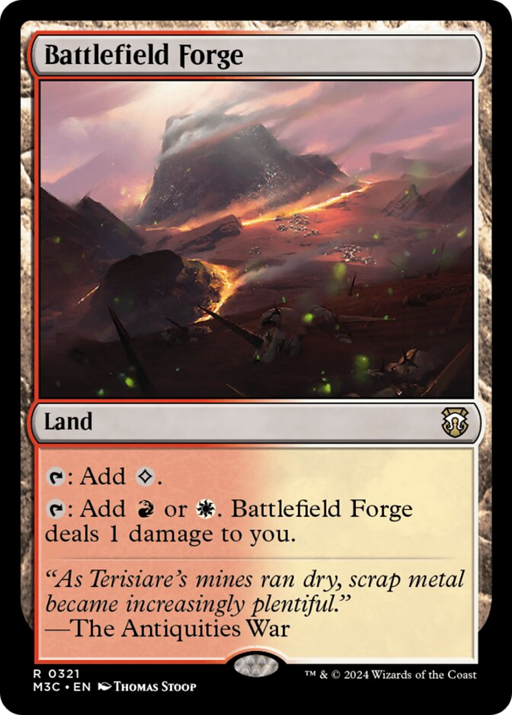 Battlefield Forge (Ripple Foil) [Modern Horizons 3 Commander] | Magic Magpie