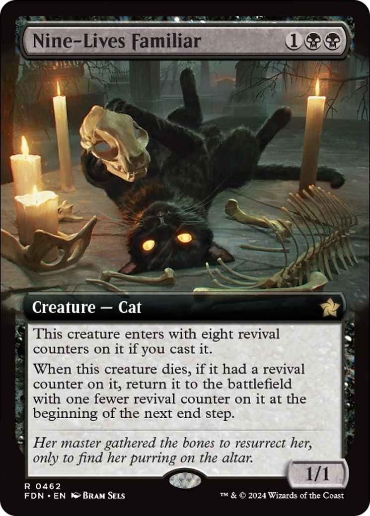 Nine-Lives Familiar (Extended Art) [Foundations] | Magic Magpie