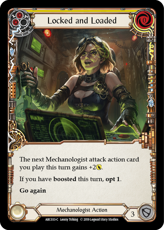 Locked and Loaded (Yellow) [ARC033-C] (Arcane Rising)  1st Edition Rainbow Foil | Magic Magpie