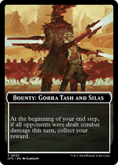 Bounty: Gorra Tash and Silas // Bounty Rules Double-Sided Token [Outlaws of Thunder Junction Commander Tokens] | Magic Magpie