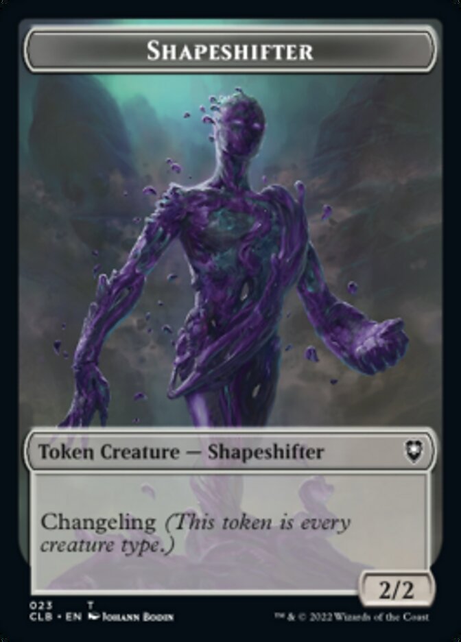 Kor Warrior // Shapeshifter (023) Double-Sided Token [Commander Legends: Battle for Baldur's Gate Tokens] | Magic Magpie