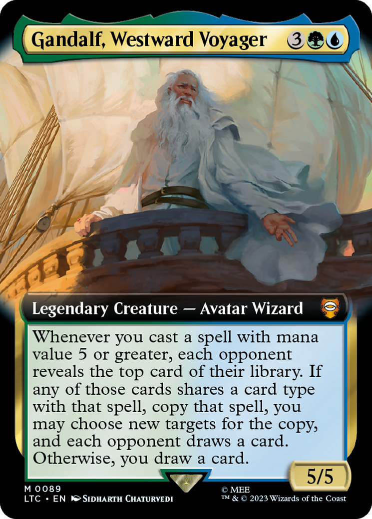 Gandalf, Westward Voyager (Extended Art) [The Lord of the Rings: Tales of Middle-Earth Commander] | Magic Magpie