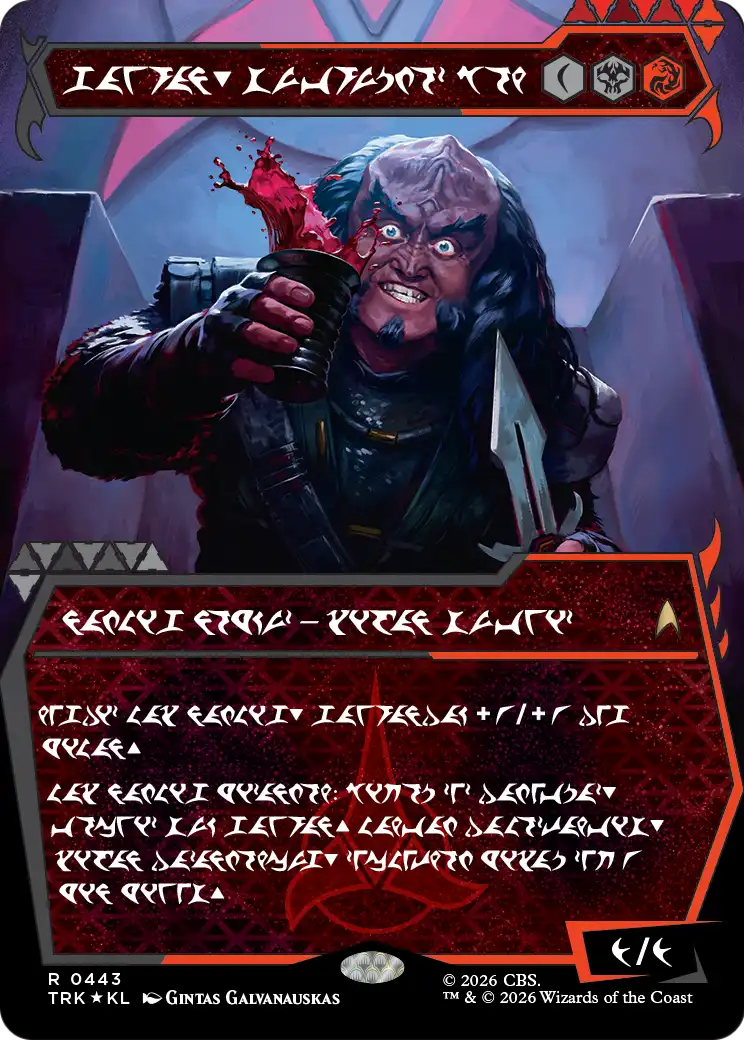 Gowron, Eager for Battle (Showcase) (Klingon) [Star Trek] | Magic Magpie