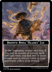 Bounty: Rissa "Blades" Lee // Bounty Rules Double-Sided Token [Outlaws of Thunder Junction Commander Tokens] | Magic Magpie
