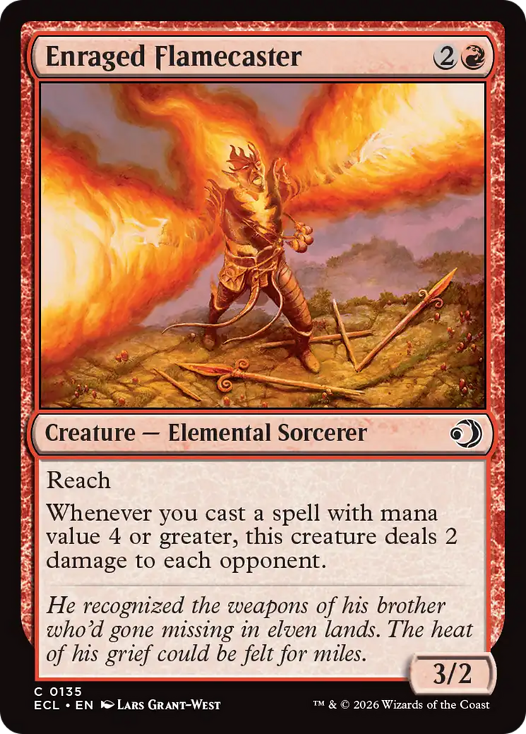 Enraged Flamecaster [Lorwyn Eclipsed] | Magic Magpie