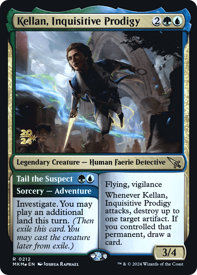 Kellan, Inquisitive Prodigy [Murders at Karlov Manor Prerelease Promos] | Magic Magpie