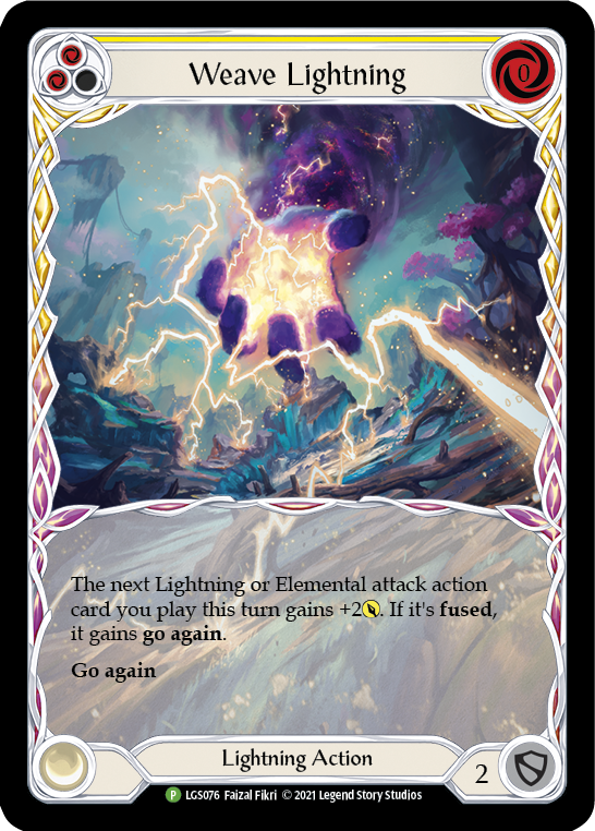 Weave Lightning (Yellow) [LGS076] (Promo)  Rainbow Foil | Magic Magpie