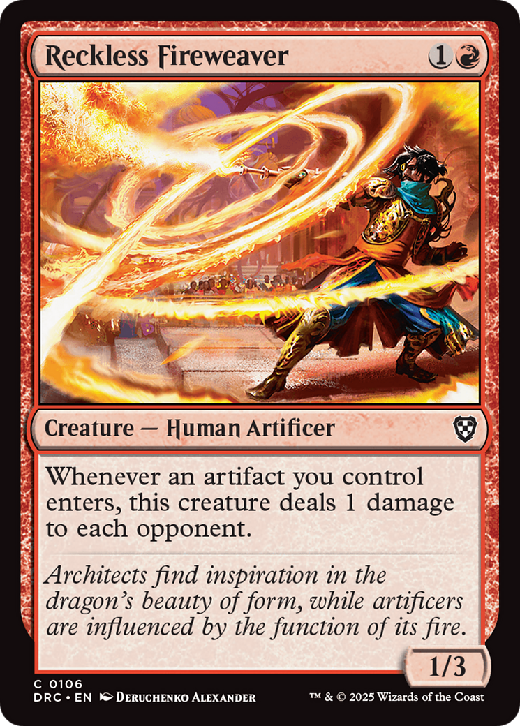 Reckless Fireweaver [Aetherdrift Commander] | Magic Magpie