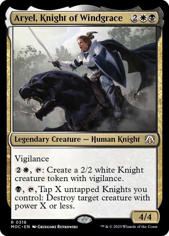 Aryel, Knight of Windgrace [March of the Machine Commander] | Magic Magpie