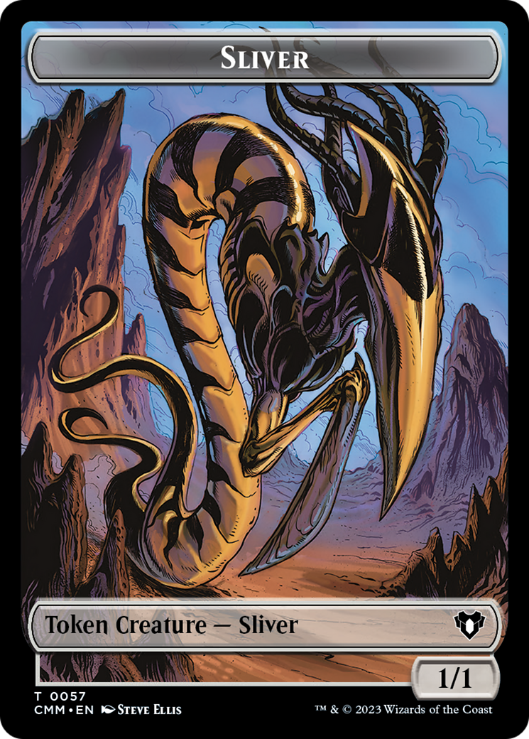 Sliver Army // Sliver Double-Sided Token [Commander Masters Tokens] | Magic Magpie