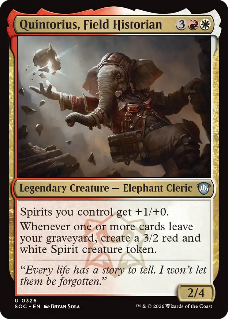 Quintorius, Field Historian [Secrets of Strixhaven Commander] | Magic Magpie