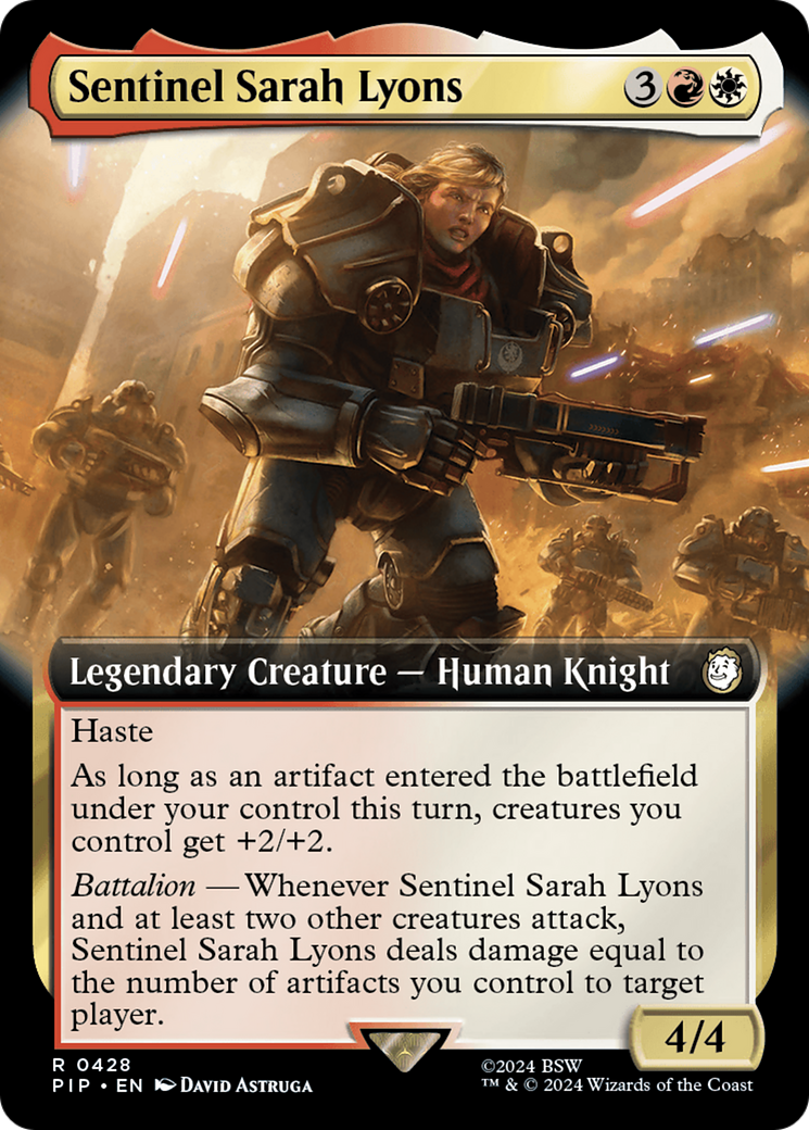 Sentinel Sarah Lyons (Extended Art) [Fallout] | Magic Magpie