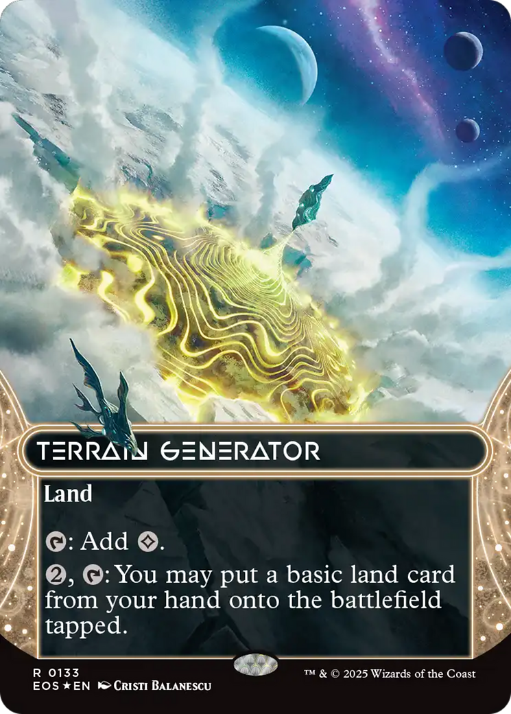 Terrain Generator (0133) (Borderless) (Galaxy Foil) [Edge of Eternities: Stellar Sights] | Magic Magpie