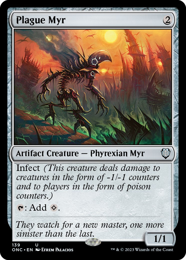 Plague Myr [Phyrexia: All Will Be One Commander] | Magic Magpie