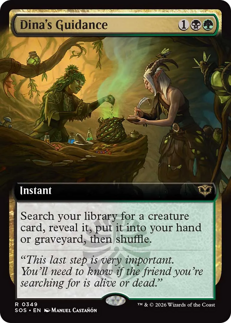 Dina's Guidance (Extended Art) [Secrets of Strixhaven] | Magic Magpie