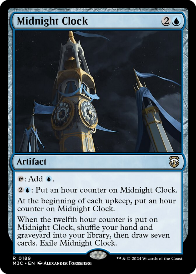 Midnight Clock (Ripple Foil) [Modern Horizons 3 Commander] | Magic Magpie