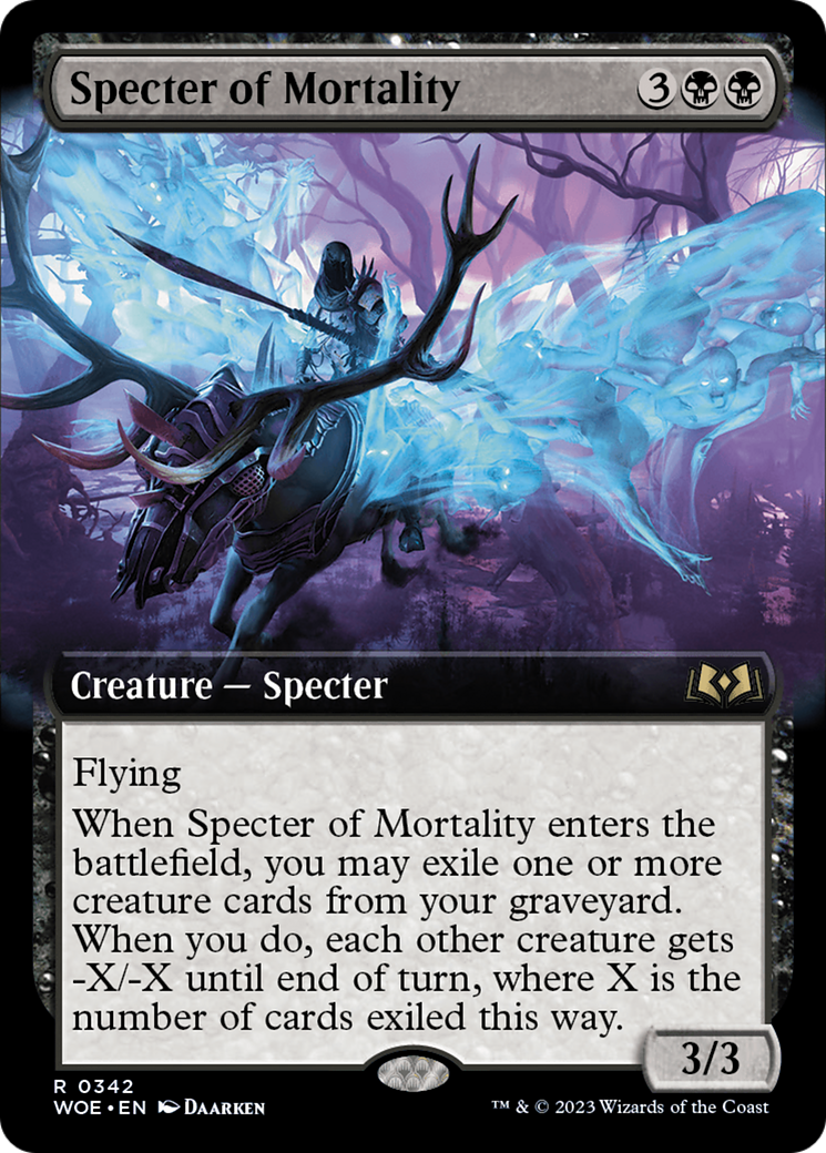 Specter of Mortality (Extended Art) [Wilds of Eldraine] | Magic Magpie