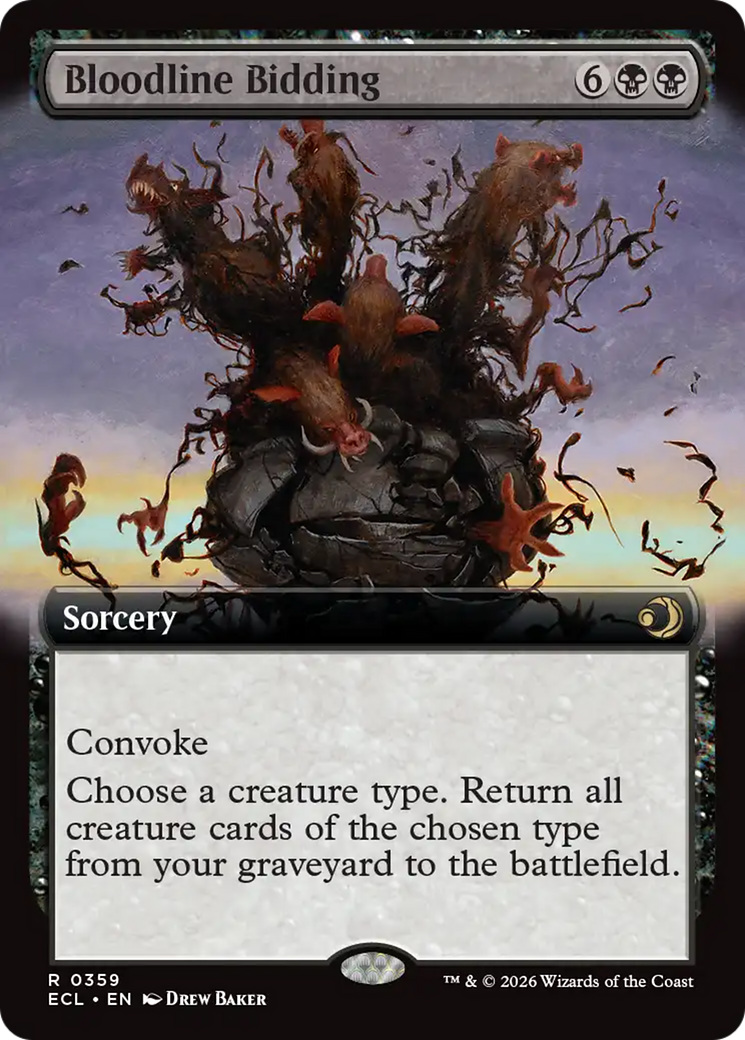 Bloodline Bidding (Extended Art) [Lorwyn Eclipsed] | Magic Magpie