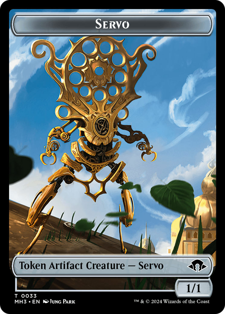 Aetherborn (Ripple Foil) // Servo Double-Sided Token [Modern Horizons 3 Commander Tokens] | Magic Magpie