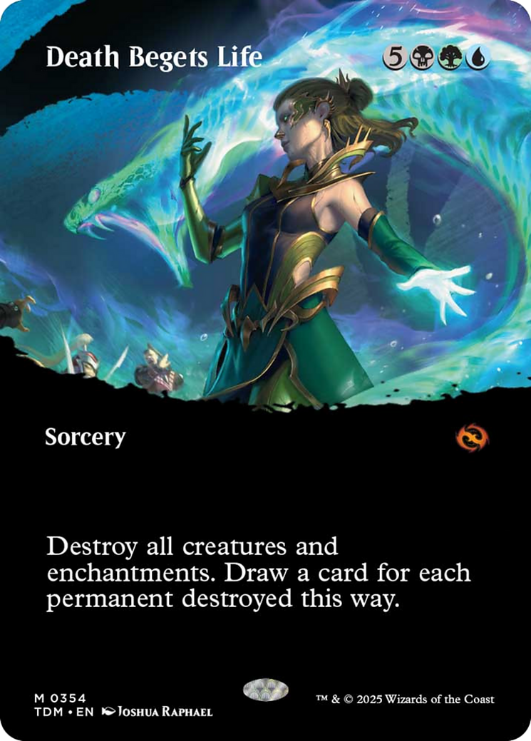 Death Begets Life (Borderless) [Tarkir: Dragonstorm] | Magic Magpie