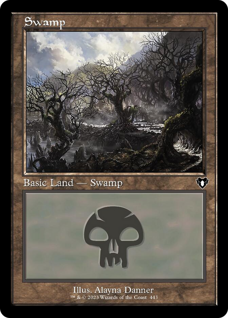 Swamp (443) (Retro) [Commander Masters] | Magic Magpie