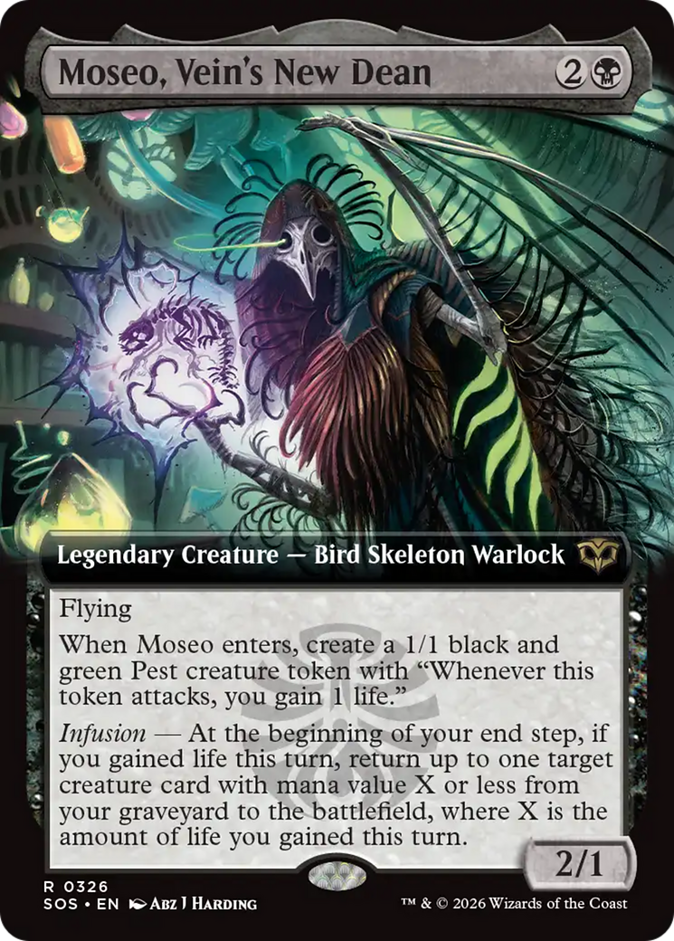 Moseo, Vein's New Dean (Extended Art) [Secrets of Strixhaven] | Magic Magpie