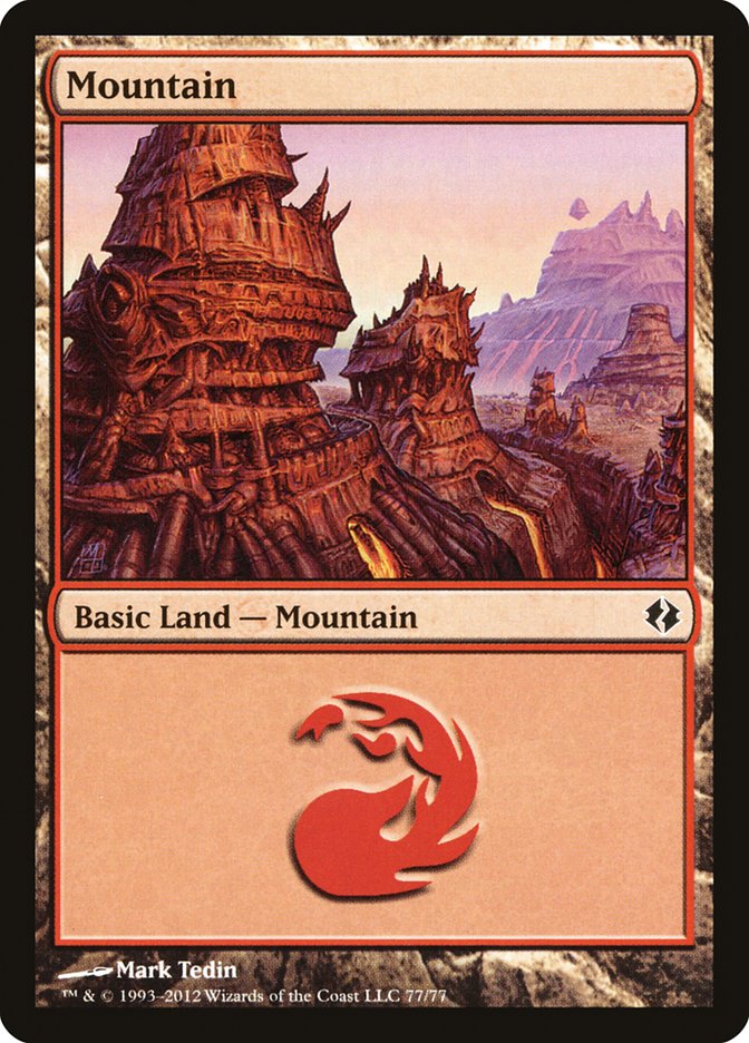 Mountain (77) [Duel Decks: Venser vs. Koth] | Magic Magpie