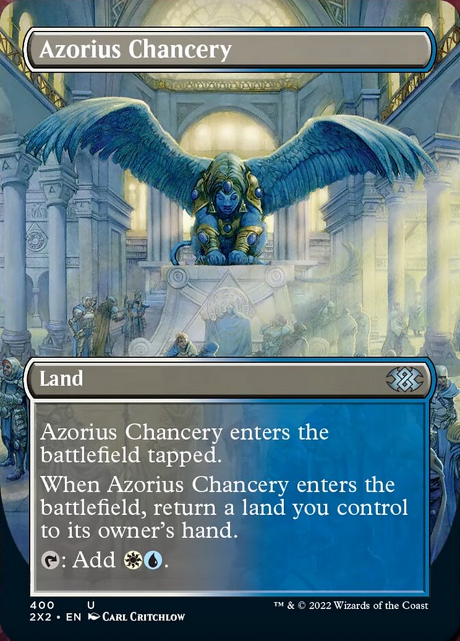 Azorius Chancery (Borderless Alternate Art) [Double Masters 2022] | Magic Magpie