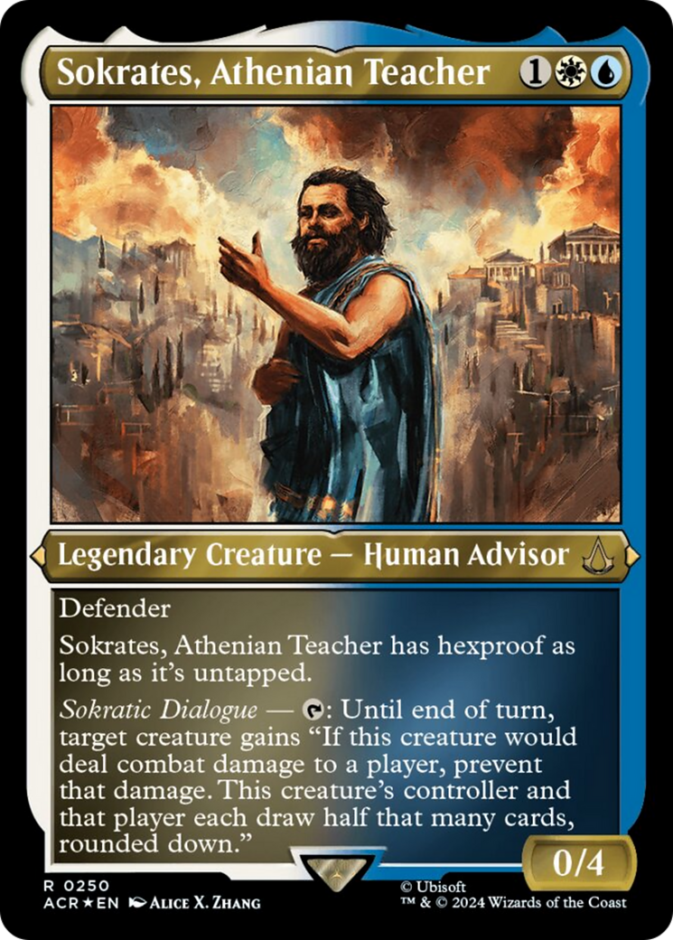 Sokrates, Athenian Teacher (Foil Etched) [Assassin's Creed] | Magic Magpie