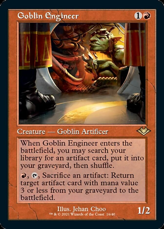 Goblin Engineer (Retro Foil Etched) [Modern Horizons] | Magic Magpie